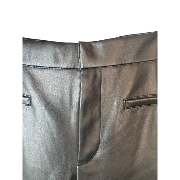 Zara Large Faux Leather Black Pants Wide Leg - Picture 5 of 16